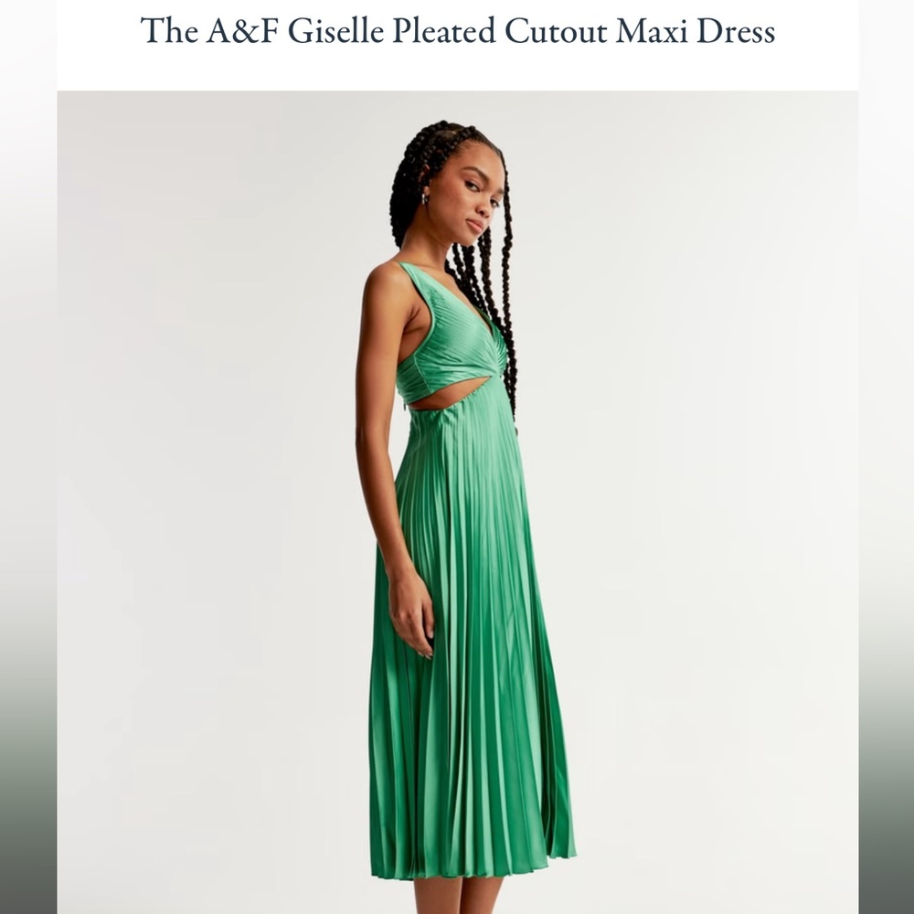 The A&F Giselle Pleated Cutout Maxi Dress